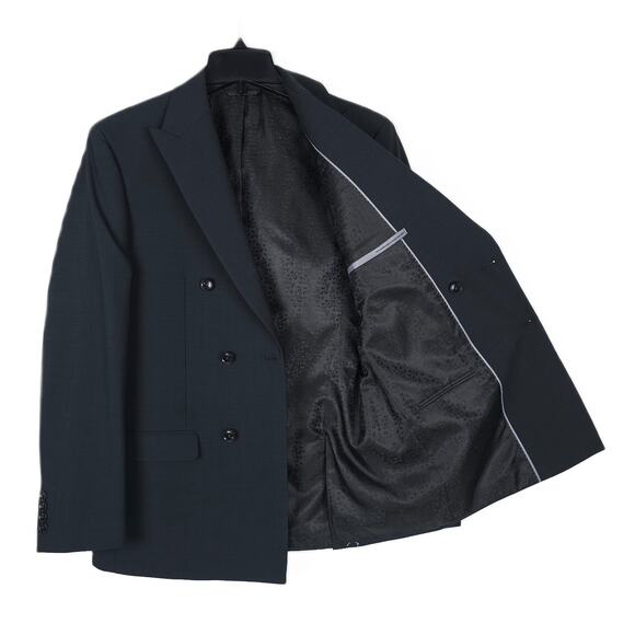 Bar III Men's Slim-Fit Stretch Wool 2-Piece Suit Green Solid 38L 32x32 NWT - Picture 3 of 13